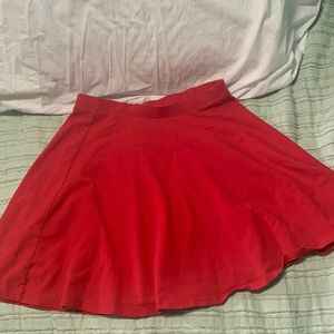 Red forever 21 skater skirt